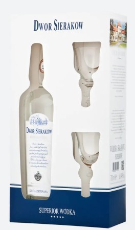 Wódka Dwór Sieraków Superior 0,7l + 2 kieliszki