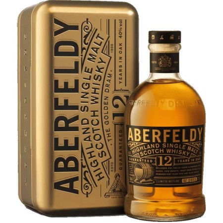 Whisky Aberfeldy 12 YO 40% 0,7l puszka GOLD