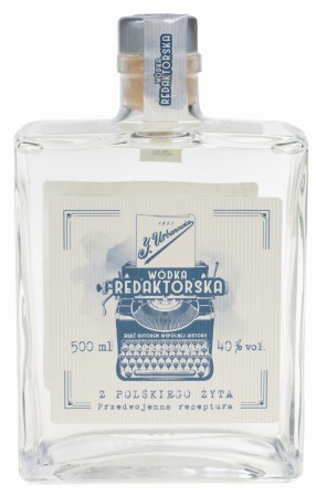 Wódka J. Urbanowicz Redaktorska z żyta 40% 0,5l. + kartonik