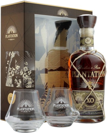 Rum Plantation Barbados XO 20th Anniversary 40% 0,7l + szklanki