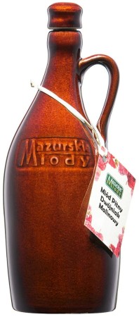 Miód Pitny Miody Mazurskie Dwójniak z Sokiem Malinowym Kamionka 16% 0,6l