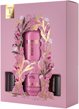 Likier Tatratea Hibiscus 37% 0,7l + 2 SHOT GLASS