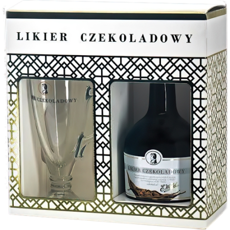 Likier Chopin&Wedel Czekoladowy 18% 0,5l+szklanka