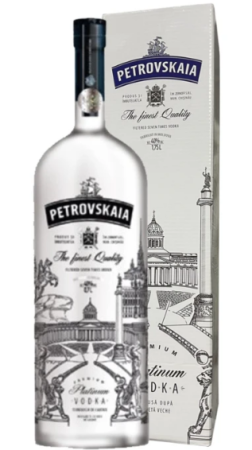 Wódka Petrovskaia Platinium 40% 1,75l. + Karton