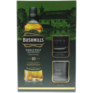 Whisky Bushmills 10YO 40% 0,7l. + 2 szkl