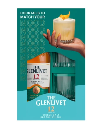 Whisky Glenlivet 12 40% 0,7 + 2 szklanki