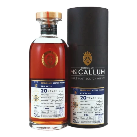 Whisky MCCALLUM Ben Nevis 20yo 1999 46,7% 0,7l