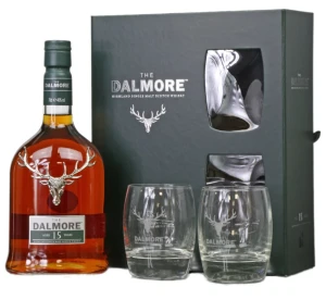 Whisky Dalmore 15YO 40% 0,7l + 2 szklanki