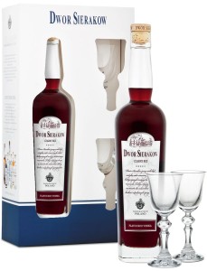 Wódka Dwór Sieraków Czarny Bez 40% 0,7l. + 2 kieliszki