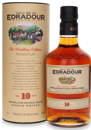Whisky Edradour 10YO 40% / 43% 0,7l + tuba