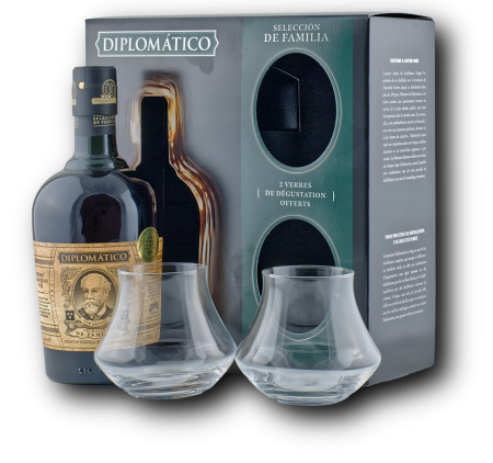 Rum Diplomatico Seleccion de Familia 43% 0,7 l + 2 szklanki + karton