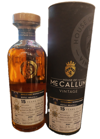 WHISKY MC CALLUM ROYAL BRACKLA 15 YO SINGLE MALT 0,75
